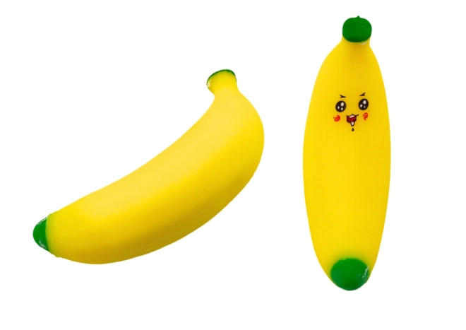 Antistresna žoga v obliki rumene banane
