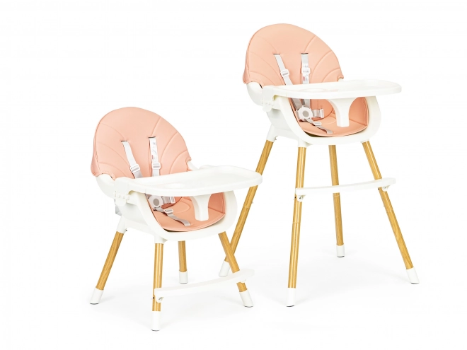 Ecotoys Jedilnica Stolček 2v1 Roza