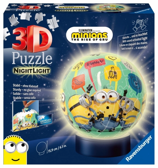 3D sestavljanka žareča žoga Minioni
