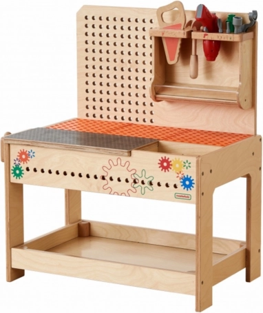 Leseni delovni kotiček XXL Montessori STEM z orodji MASTERKIDZ