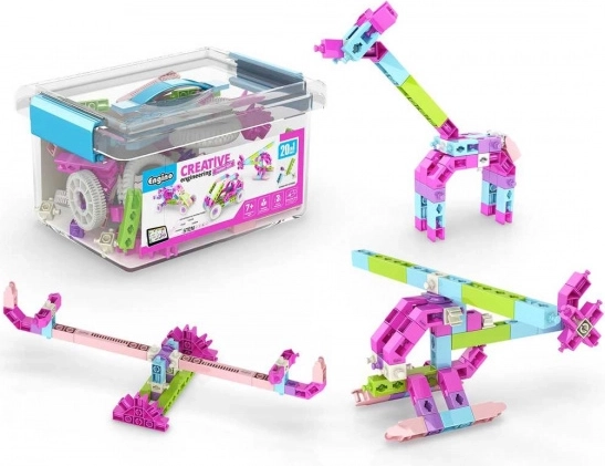 gradbeni komplet Engino Maker Girl 20v1 – ustvarjalni 20-v-1 konstrukcijski set za otroke