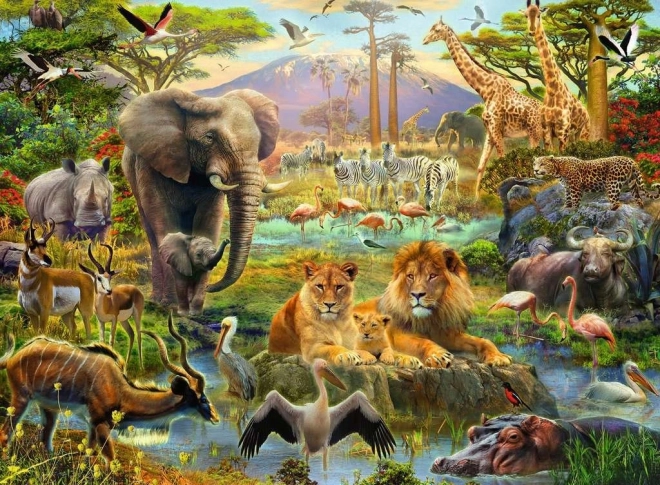 Sestavljanka živali s savane XXL 200 kosov RAVENSBURGER