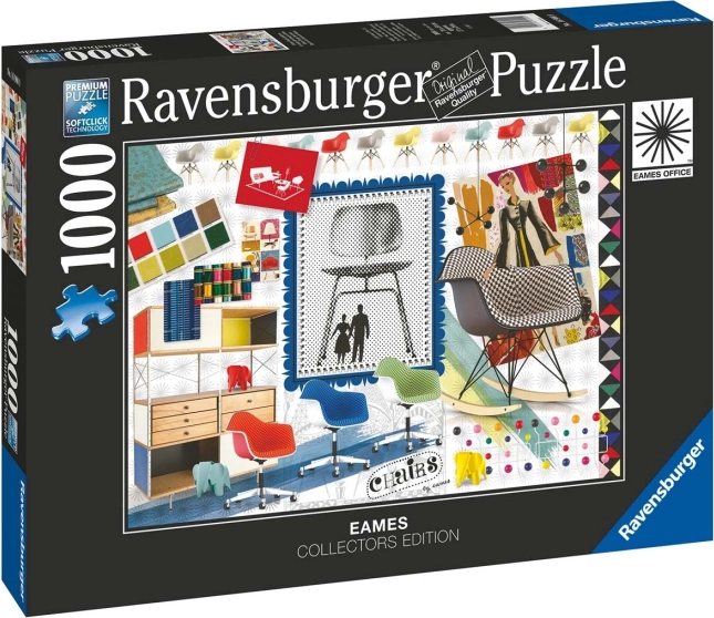 Ravensburger puzzle Eames Design klasični stoli 1000 koščkov