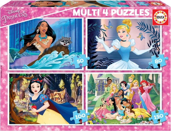 Educa sestavljanka Disney princese 4v1