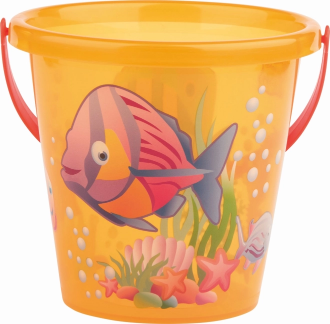Androni Prozorni vedrič z ribicami, premer 13 cm – Oranžový