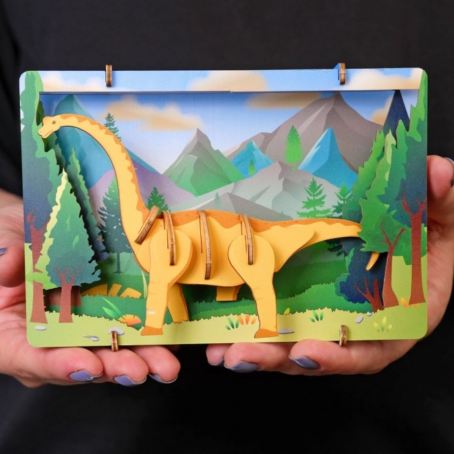 EscapeWelt 3D lesena sestavljanka Brontosaurus
