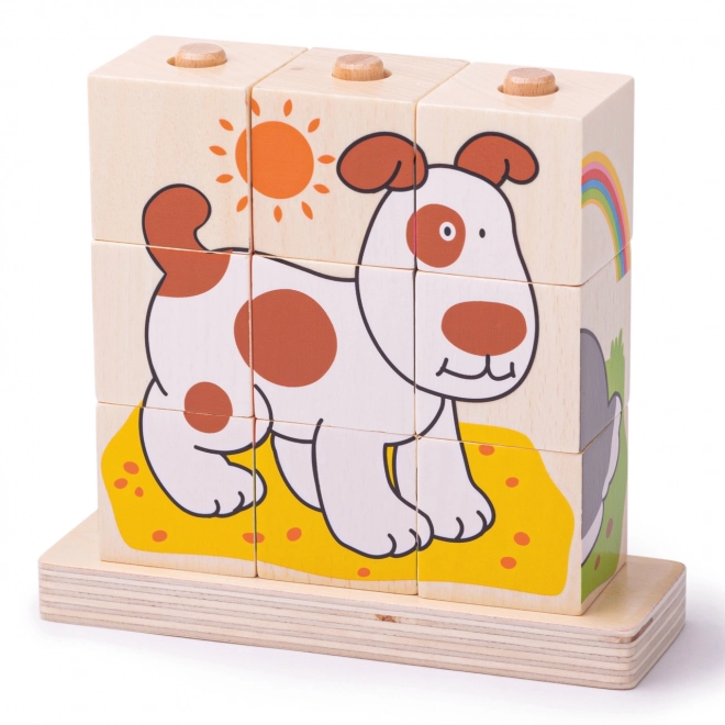 Bigjigs Dojenček Ujemi kocke živali