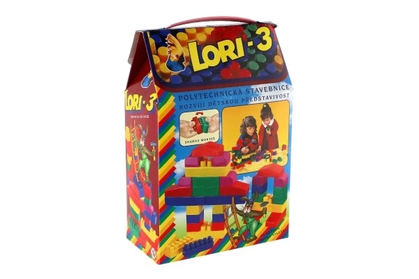 Konstruktor LORI 3 plast 50 kosov v škatli 19x28x10cm