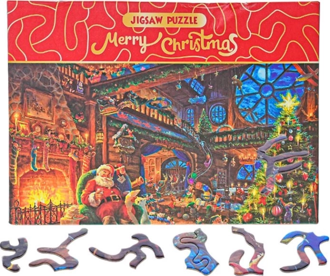 Sestavljanka Merry Christmas – pri Božičku doma, 468 koščkov