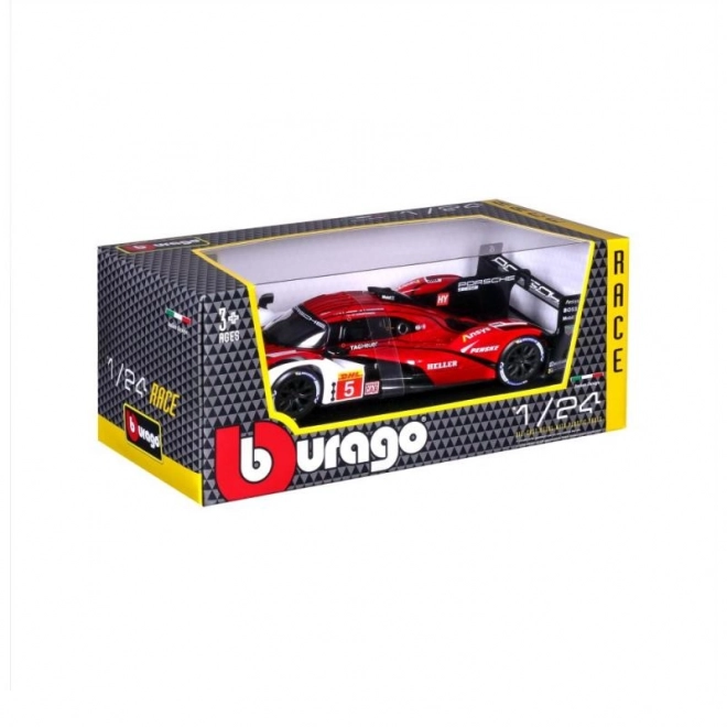 Bburago 1:24 Racing - Porsche 963 - Bel/Rdeč #5