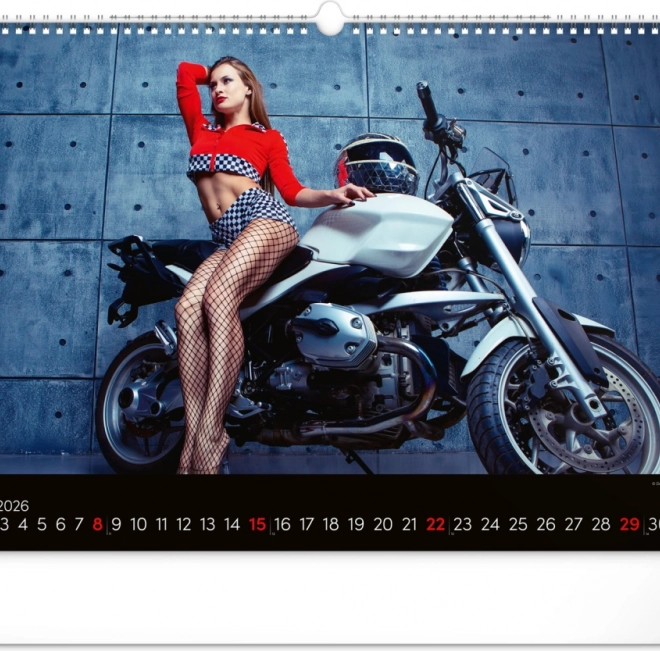 Stenski koledar Girls & Bikes 2026