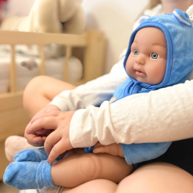 Woopie kraljevska punčka dojenček v oblekici medvedka 46 cm