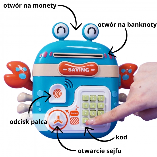 Elektronska blagajna sef Krab nahrbtnik