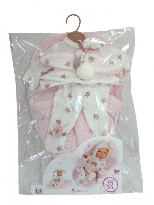 Llorens M635-86 oblek za punčko dojenčka NEW BORN velikost 35-36 cm