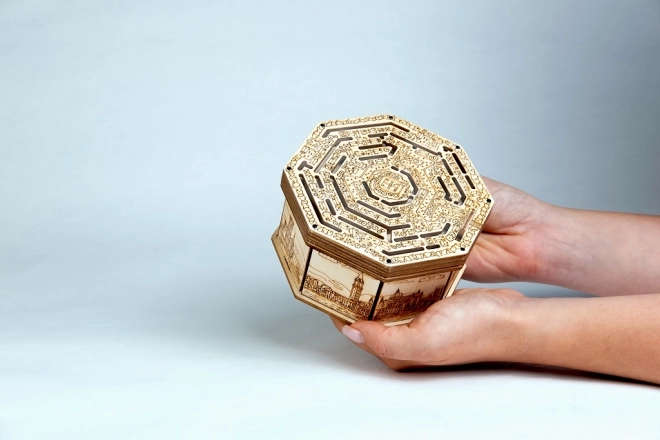 3D Lesena ugankarska škatlica Secret Maze