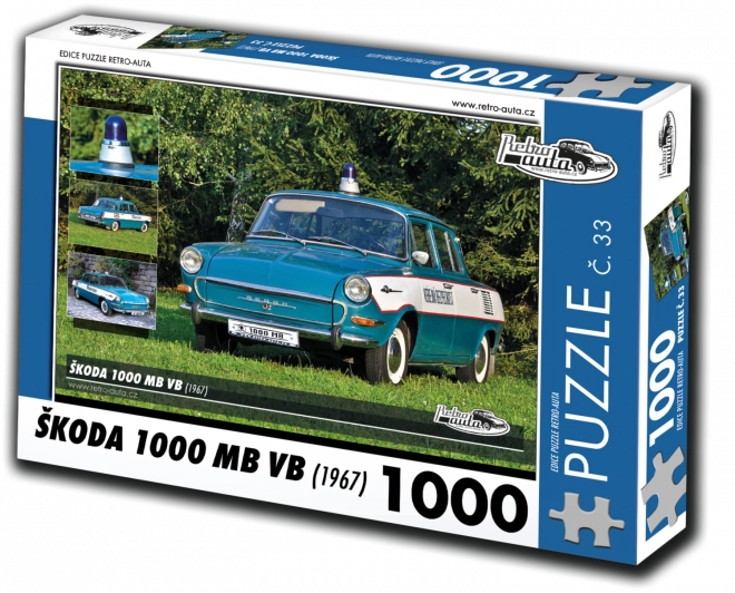 Retro avtomobilske sestavljanke Škoda 1000 MB VB (1967) – 1000 koščkov