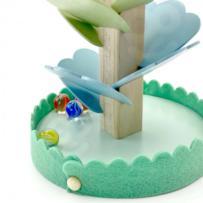 Lesena steza za kroglice Duha Montessori WOOPIE GREEN