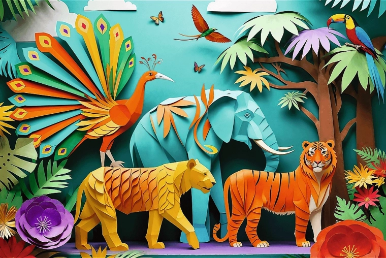 Trefl sestavljanka Paper Art: Džungla 160 kosov