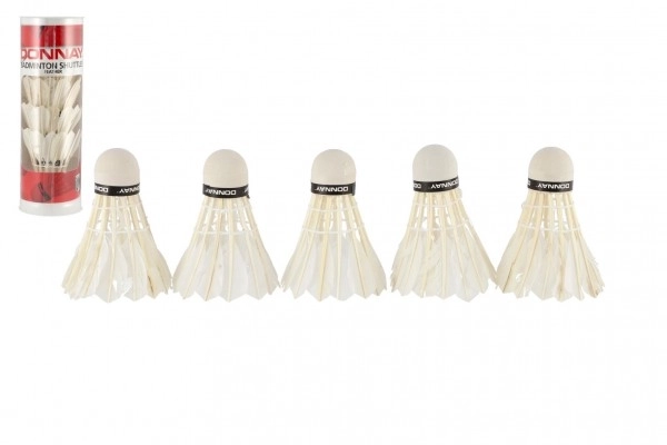 Žogice/Košarice za badminton pernate 5 kos v tubi 6,5x19,5x6,5cm