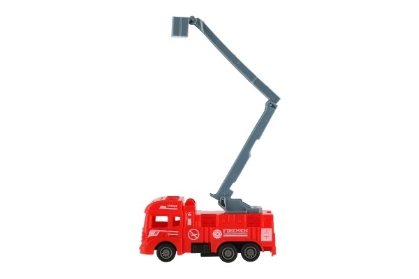 Avtomobilski gasilci plastika 11cm na vzvratno navijanje 4 vrste 12kos v škatli