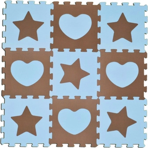 Pene puzzle zvezde in srca modre