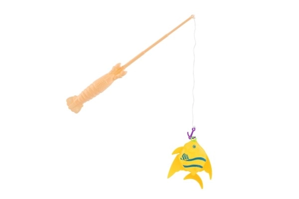 Igra ribe/ribolov s palico 26 cm plastika 5 barv na kartici 15,5x49x2cm