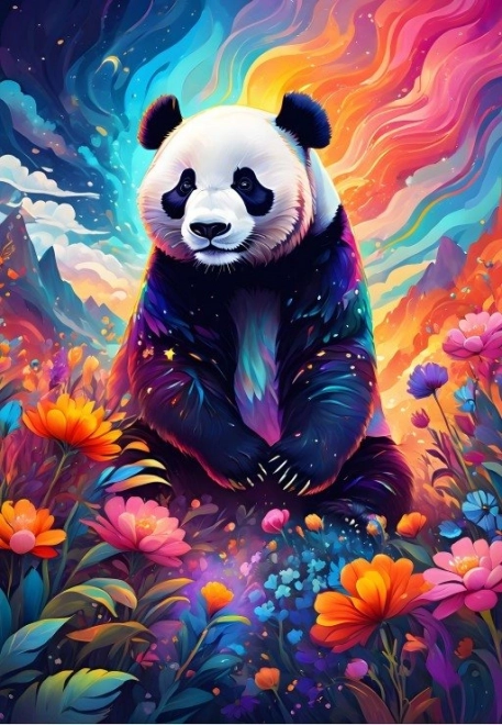 Sestavljanka Pisani Panda 1000 koščkov