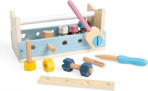 Lesena škatla za orodje 2 v 1 BIGJIGS TOYS