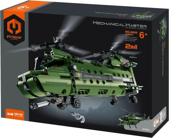 im.master 2v1 mehanski helikopter – gradbeni komplet 393 delov