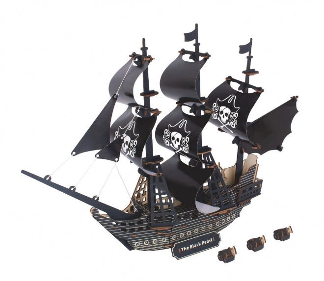 Lesena 3D sestavljanka Piratska ladja Črna biser
