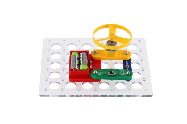 Skrivnosti elektronike 80 eksperimentov mini na baterije v škatli 24x18x4cm od 6 let