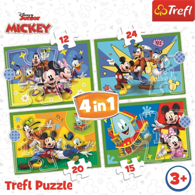 Sestavljanka 4v1 Mickey med prijatelji