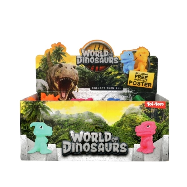 Gumijasti dinozaver 8cm - 5 vrst v škatli