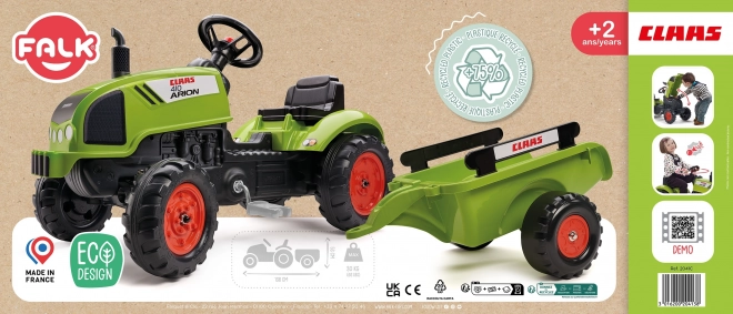 Traktor s pedali Claas Arion 410 z voznikom