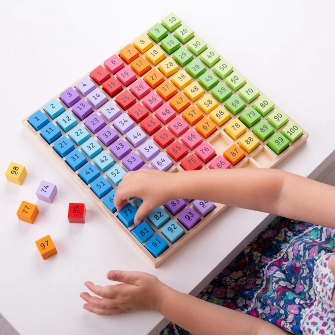 Izobraževalna igrača Bigjigs Toys – Lesene številke v zaboju