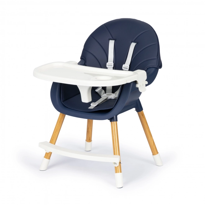 Ekotoys jedilna stolica 2v1 modra