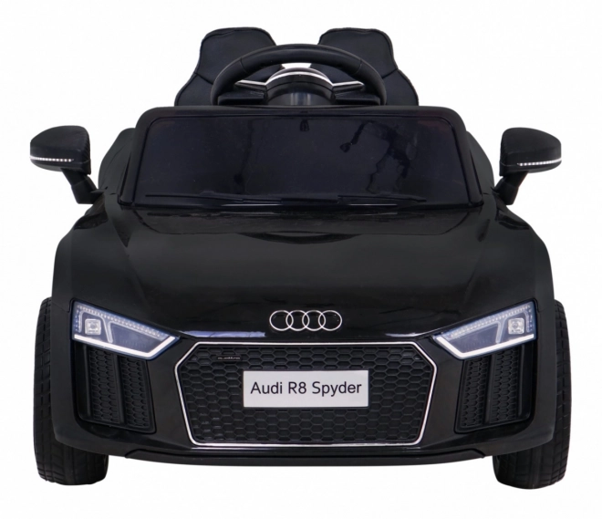 Audi R8 otroški električni avto črne barve z daljinskim upravljanjem, EVA kolesi, počasnim zagonom in MP3 LED
