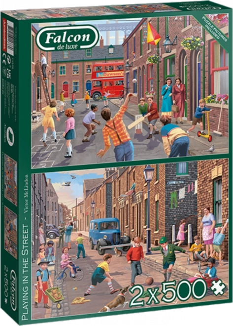FALCON Puzzle Ulične igre 2x500 kosov