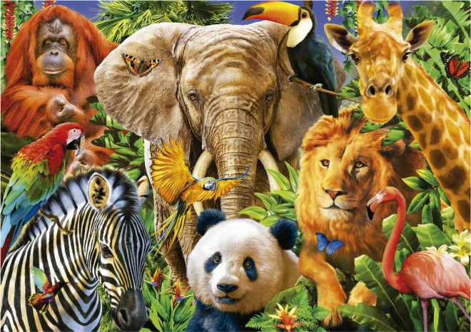EDUCA Puzzle Kolaž divjih živali 500 koščkov