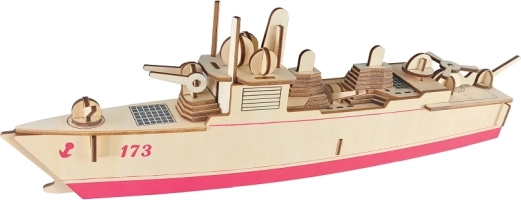 Woodcraft lesena 3D sestavljanka torpedni rušilec