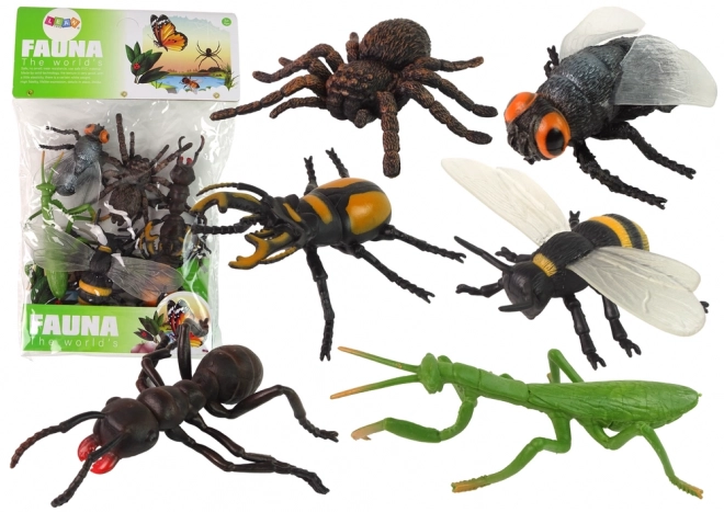 Komplet figur insektov Insekt Pajek Čebela 6 kos.