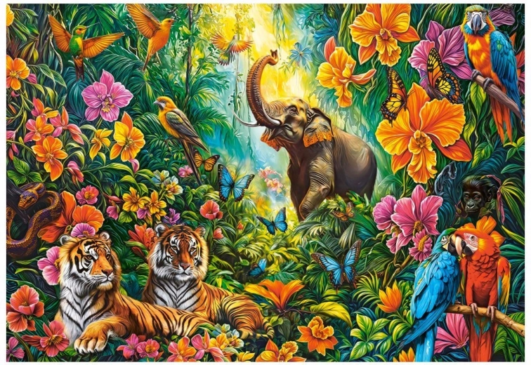 Castorland puzzle Cvetlična džungla 1000 koščkov