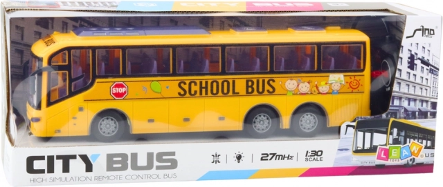 Dirkalni rumeni šolski avtobus RC 1:30 z daljinskim upravljanjem