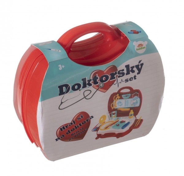 Komplet doktor/plastni zdravnik v plastičnem kovčku 24x22x9cm v vrečki