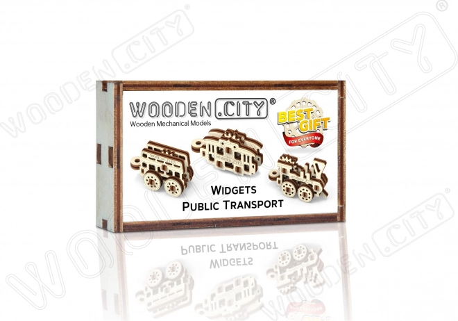 3D sestavljanka Prevozna sredstva - Wooden City mini set