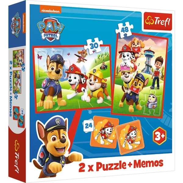 TREFL Komplet 3v1 Tačke na patrulji v akciji (2x sestavljanka + spomin)