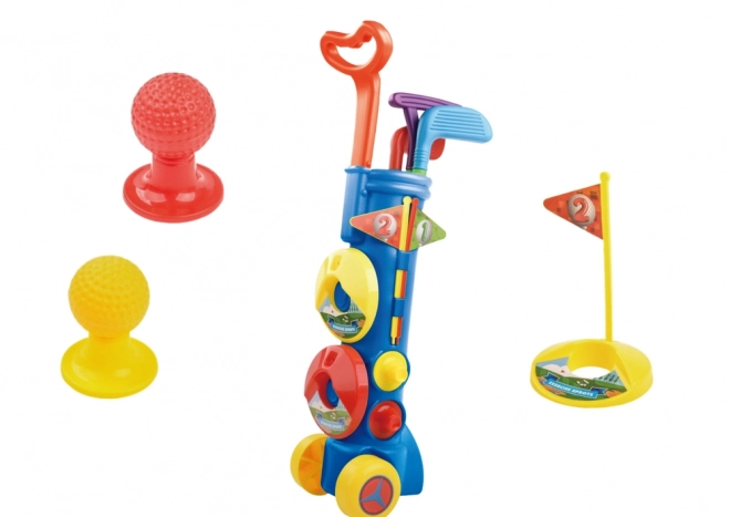 Velik set za mini golf + voziček za golf