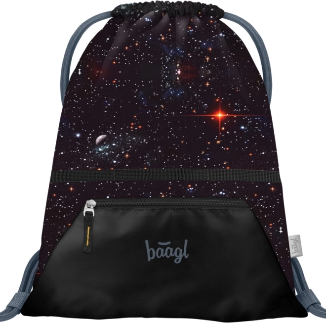 Šolski set BAAGL: Zippy Plus Pixel Space - aktovka, puščica, vrečka