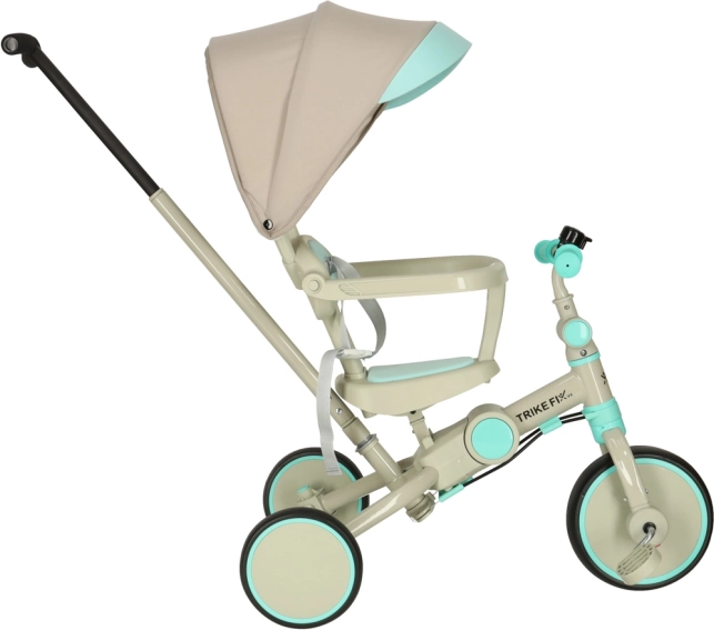 Otroški tricikel TRIKE FIX V4 6v1 z vodilno palico in strešico – Modrosiva