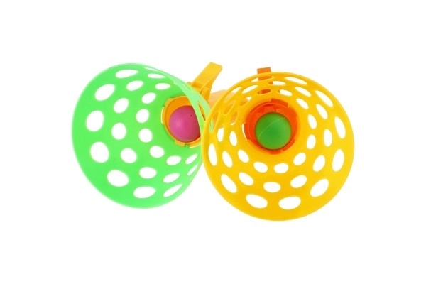 Lovljenje žoge igra / lovljenje žogice 2 kosa plastika 19 cm + 3 žogice v mreži